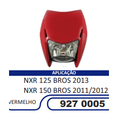 Carenagem Farol Completa Compatível NXR-150 Bros 2011/2012 (Vermelho) Sportive